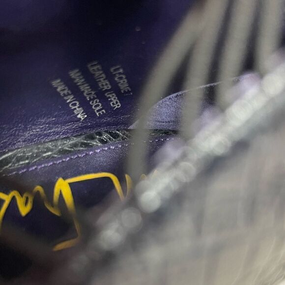 London Trash LT Crime leather Black reptile embossed stiletto platform heels SZ7 - Picture 11 of 11